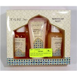 NEW 3PC OPALINE SPA MOROCCAN MIST BATH SET WITH