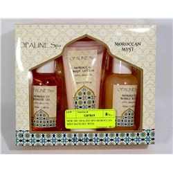 NEW 3PC OPALINE SPA MOROCCAN MIST BATH SET WITH
