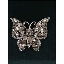 BUTTERFLY RHINESTONE BROOCH