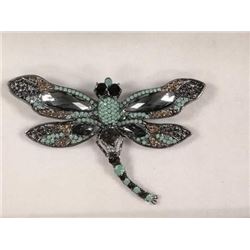 DRAGONFLY RHINESTONE BROOCH