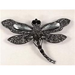 DRAGONFLY RHINESTONE BROOCH