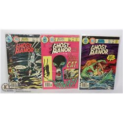 THREE 35 CENT CHARLTON GHOST MANOR COMICS