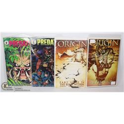 FOUR PREDATOR / ORIGIN COMICS
