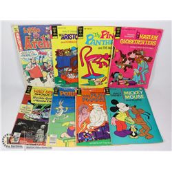 EIGHT VINTAGE 20/30 CENT ASSORTED COMICS