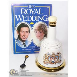 1981 ROYAL WEDDING BOOKLET, SPOON & DECANTER