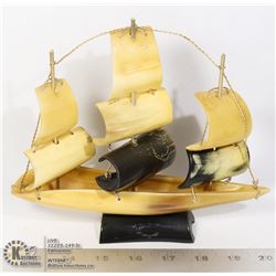 SHIP MADE OF HORN