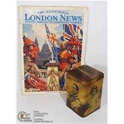 1920'S GEORGE VI & ROYAL FAMILY TEA TIN & 1935