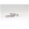 Image 2 : 2 X 14K WHITE GOLD DIAMOND RINGS (2 BANDS)