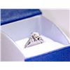 Image 1 : 18K WHITE GOLD MOISSANITE AND DIAMOND RING