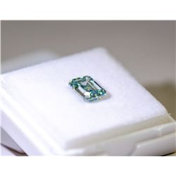 LOOSE EMERALD CUT FANCY COLOURED MOISSANITE 3.46CT