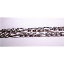 10K WHITE GOLD BRIGHT CUT CURB LINK CHAIN (20")