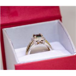 18K WHITE AND YELLOW GOLD DIAMOND RING