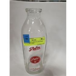 1960'S PALM DAIRIES GLASS MILK BOTTLE NO CHIPS