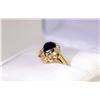 Image 1 : 14K YELLOW GOLD SAPPHIRE AND DIAMOND RING