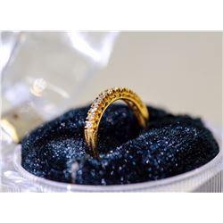 18K YELLOW GOLD LADIES DIAMOND RING