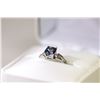Image 1 : 14K WHITE GOLD TANZANITE AND DIAMOND RING