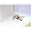 Image 1 : 14K WHITE GOLD DIAMOND AND MOISSANITE RING,