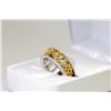 Image 1 : STERLING SILVER AND 18K YELLOW GOLD BAND
