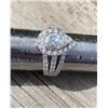 Image 1 : 14K WHITE GOLD MOISSANITE AND DIAMOND RING
