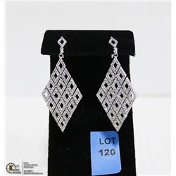 925 SILVER EARRINGS WITH 432 AAA CUBIC ZIRCONIA