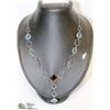 Image 1 : 925 SILVER NECKLACE W/COLOURED NATURAL GEM STONES