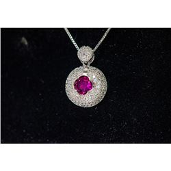 925 SILVER PENDANT WITH 127 AAA CUBIC ZIRCONIA,