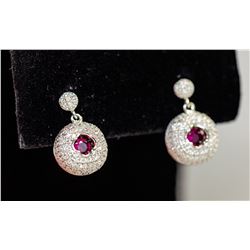 925 SILVER EARRING SET WITH 234 AAA CUBIC ZIRCONIA