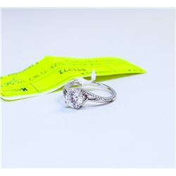925 SILVER RING (SIZE 7) WT 50 AAA CUBIC ZIRCONIA