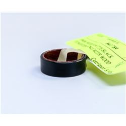 8MM WIDE MATTE BLACK TUNGSTEN RING WITH WOOD