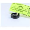 Image 1 : 7MM WIDE POLISHED AND MATTE BLACK TUNGSTEN RING
