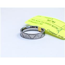 5MM WIDE POLISHED TUNGSTEN RING WITH STRAIGHT LINE