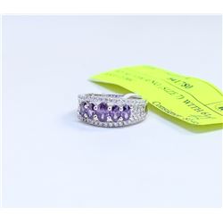 925 SILVER RING (SIZE 7) WITH 61 AAA CUBIC