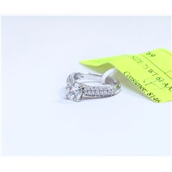 925 SILVER RING (SIZE 7) WT 61 AAA CUBIC ZIRCONIA