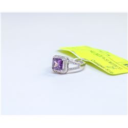 925 SILVER RING (SIZE 6.5) WITH 53 AAA CUBIC