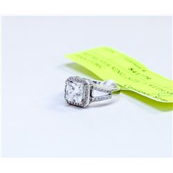 925 SILVER RING (SIZE 7) WITH 53 AAA CUBIC