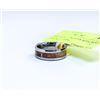 Image 1 : 7.5MM WIDE TUNGSTEN WITH WOOD LOOK INLAY RING,