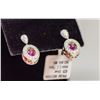 Image 1 : 925 SILVER EARRING SET WITH 72 AAA CUBIC ZIRCONIA,