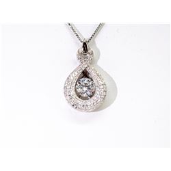 925 SILVER PENDANT WITH 92 AAA CUBIC ZIRCONIA,
