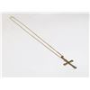 Image 3 : 10K YELLOW AND WHITE GOLD CROSS PENDANT W/ 10K