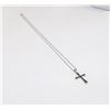 Image 2 : 10K WHITE GOLD CROSS PENDANT W/ 10K WHITE GOLD