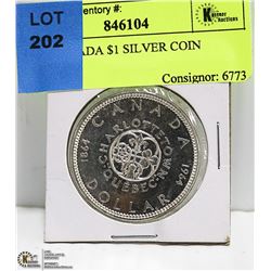 1964 CANADA $1 SILVER COIN