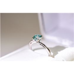 18K WHITE GOLD FANCY COLOURED MOISSANITE