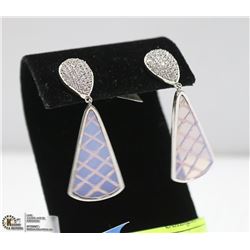 925 SILVER EARRINGS WITH AA CUBIC ZIRCONIA  AND