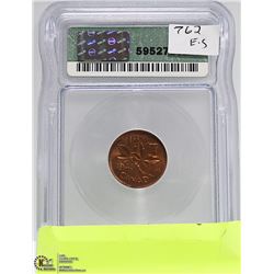 1943 ICG GRADED MS 63 RD CANADA CENT