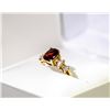 Image 2 : 14K YELLOW AND WHITE GOLD GARNET AND FANCY CUT