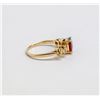 Image 3 : 14K YELLOW AND WHITE GOLD GARNET AND FANCY CUT