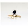Image 1 : 10K YELLOW AND WHITE GOLD SAPPHIRE AND DIAMOND
