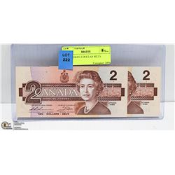 2 CANADIAN 2 DOLLAR BILLS