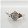Image 1 : 20) PLATINUM DIAMOND RING