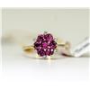Image 2 : 14K YELLOW GOLD LADIES RUBY AND DIAMOND RING,